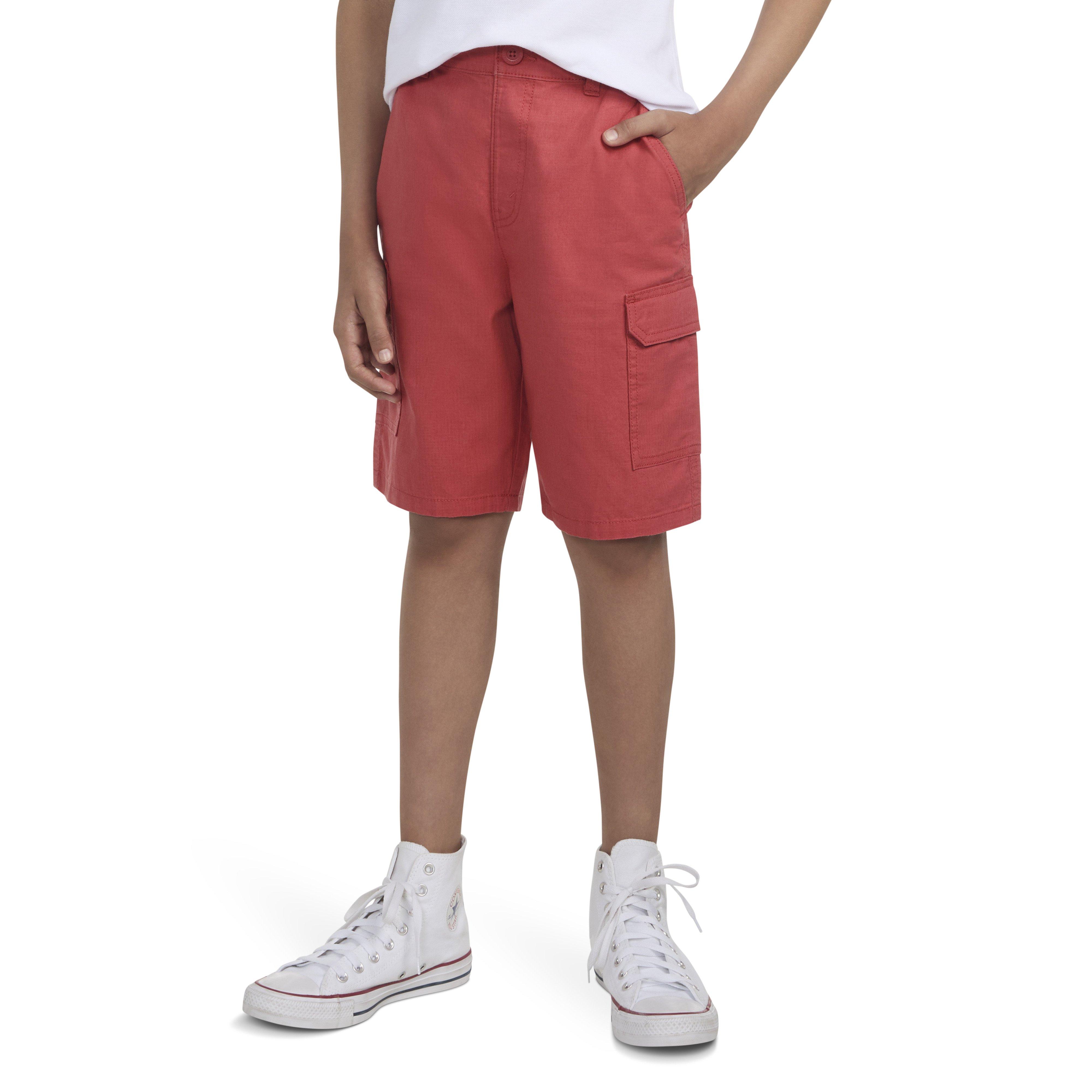 Levi's Big Boys' Cotton Cargo Shorts - Red - RED